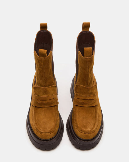 CONWAY Coganc Suede Platform Lug Chelsea Women's Ankle Boot - Steve Madden
