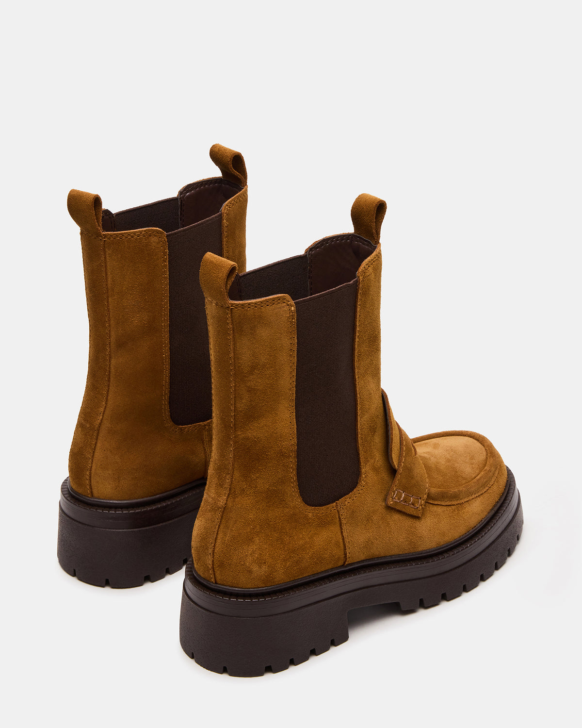 CONWAY Coganc Suede Platform Lug Chelsea Women's Ankle Boot - Steve Madden