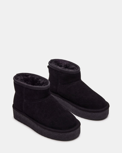 COMFY Black Suede Women's Ankle Boot - Steve Madden
