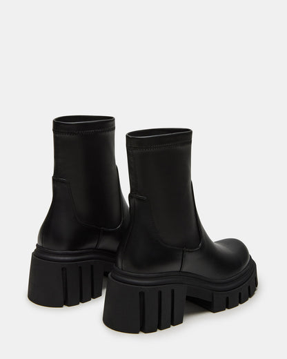 BOOMBA Black Lug Sole Ankle Boot | Women's Booties - Steve Madden