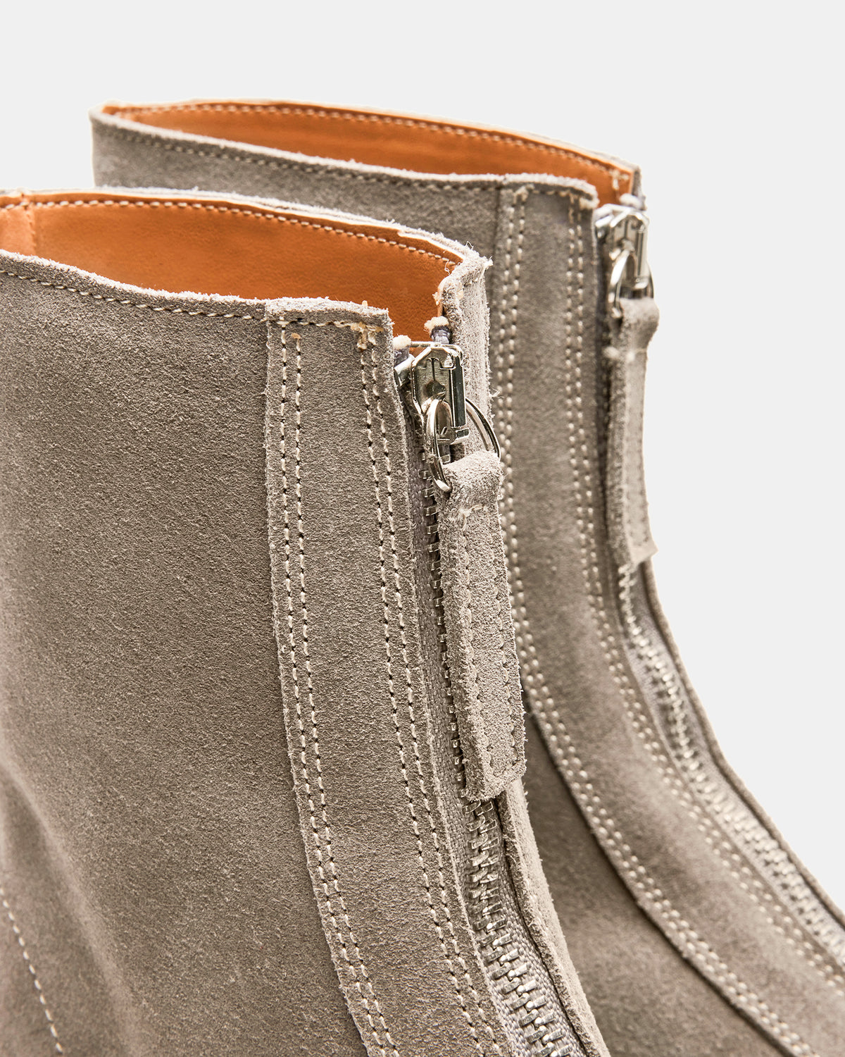 JONES Light Grey Zipper Lug Women's Ankle Boot - Steve Madden