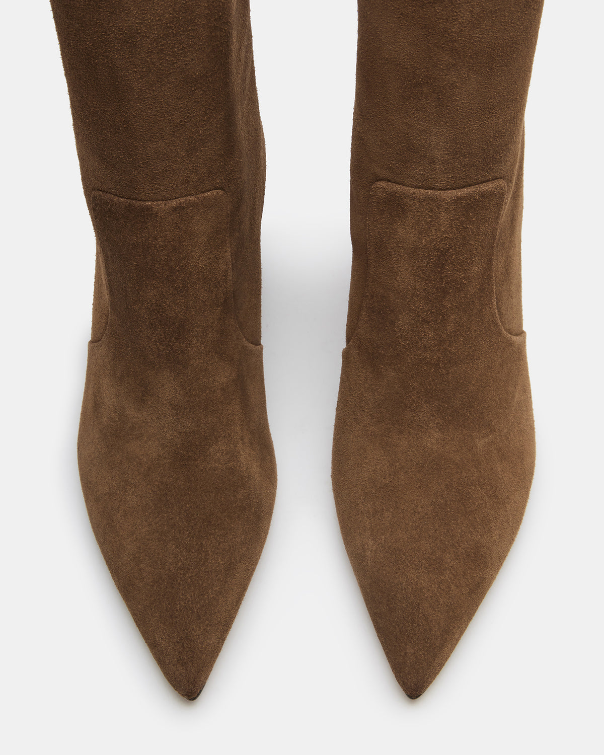 SKYLINE Chestnut Suede Knee-High Pointed Toe Women's Boot - Steve Madden