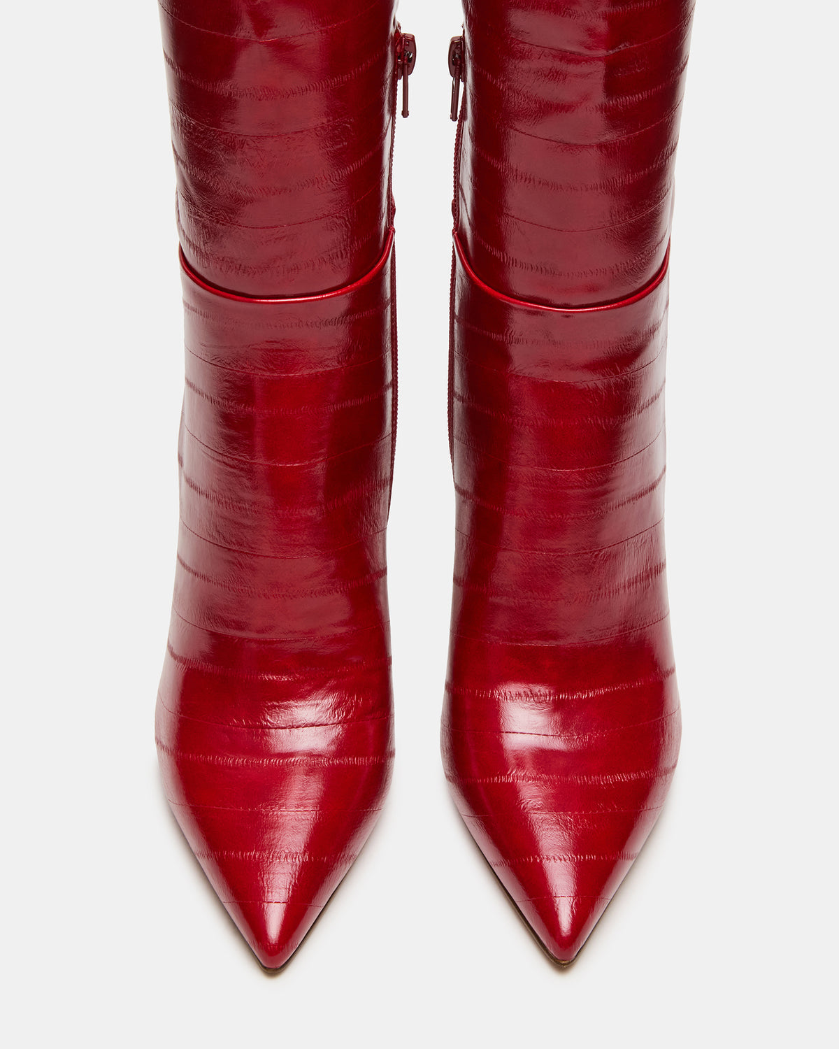 NITRO Red Eel Wide Calf Pointed-Toe Stiletto Heel Knee-High Women's Boots - Steve Madden