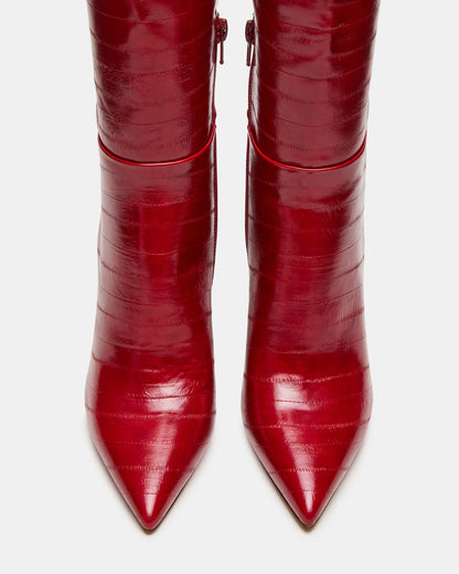 NITRO Red Eel Wide Calf Pointed-Toe Stiletto Heel Knee-High Women's Boots - Steve Madden