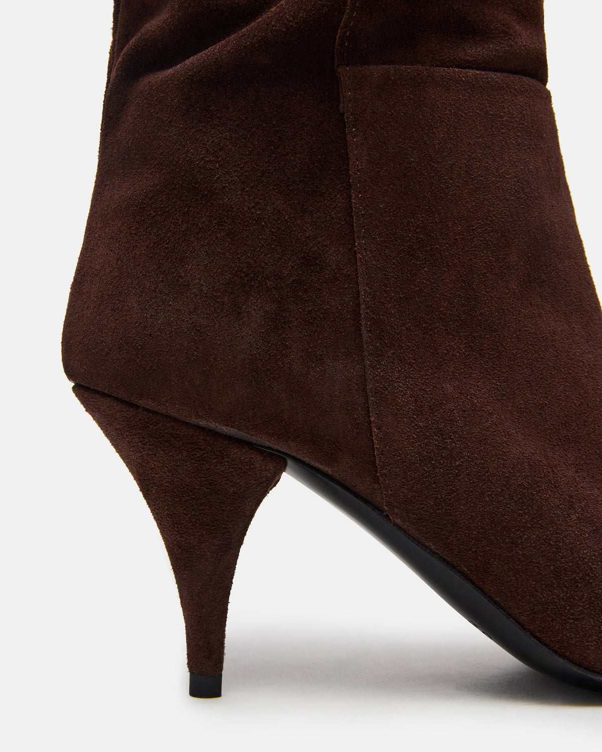 LINGER Brown Suede Pointed-Toe Over-The-Knee Heeled Women's Boot - Steve Madden
