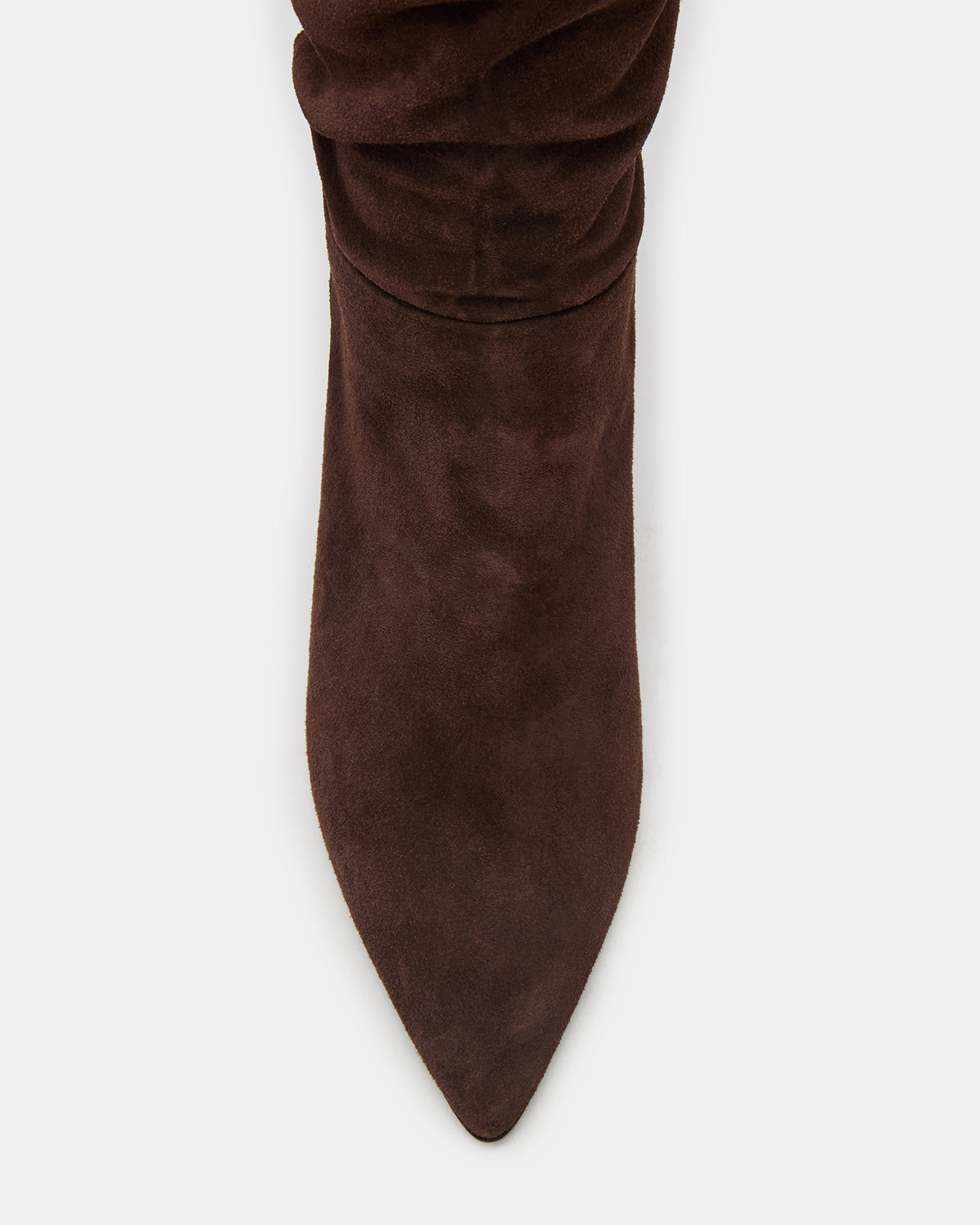 LINGER Brown Suede Pointed-Toe Over-The-Knee Heeled Women's Boot - Steve Madden