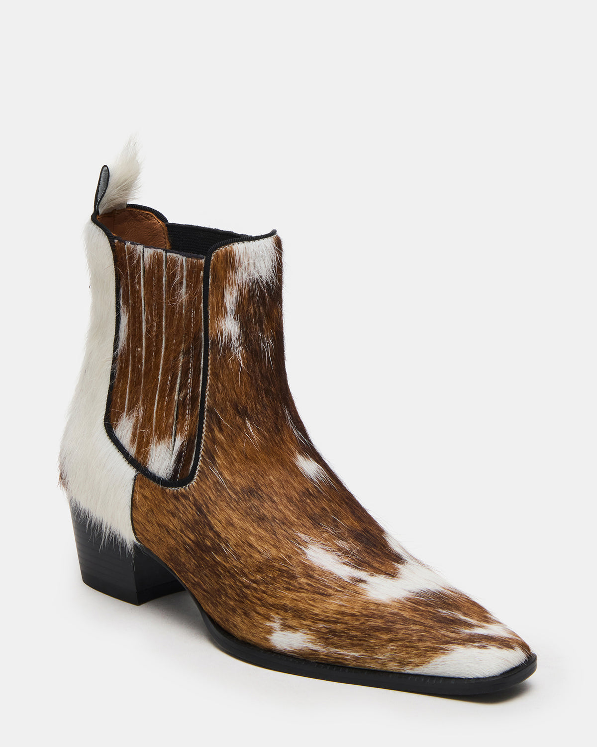 ALFONSA Brown Multi Chelsea Block Heel Women's Ankle Boot - Steve Madden