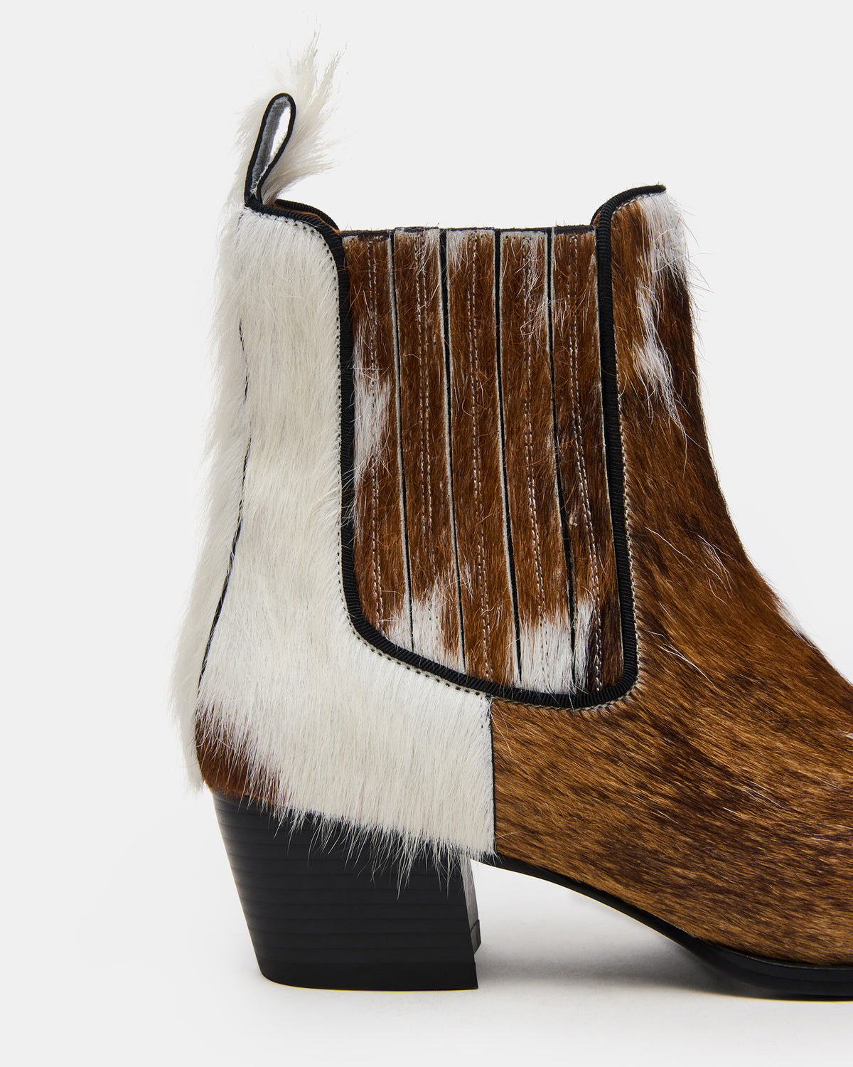 ALFONSA Brown Multi Chelsea Block Heel Women's Ankle Boot - Steve Madden