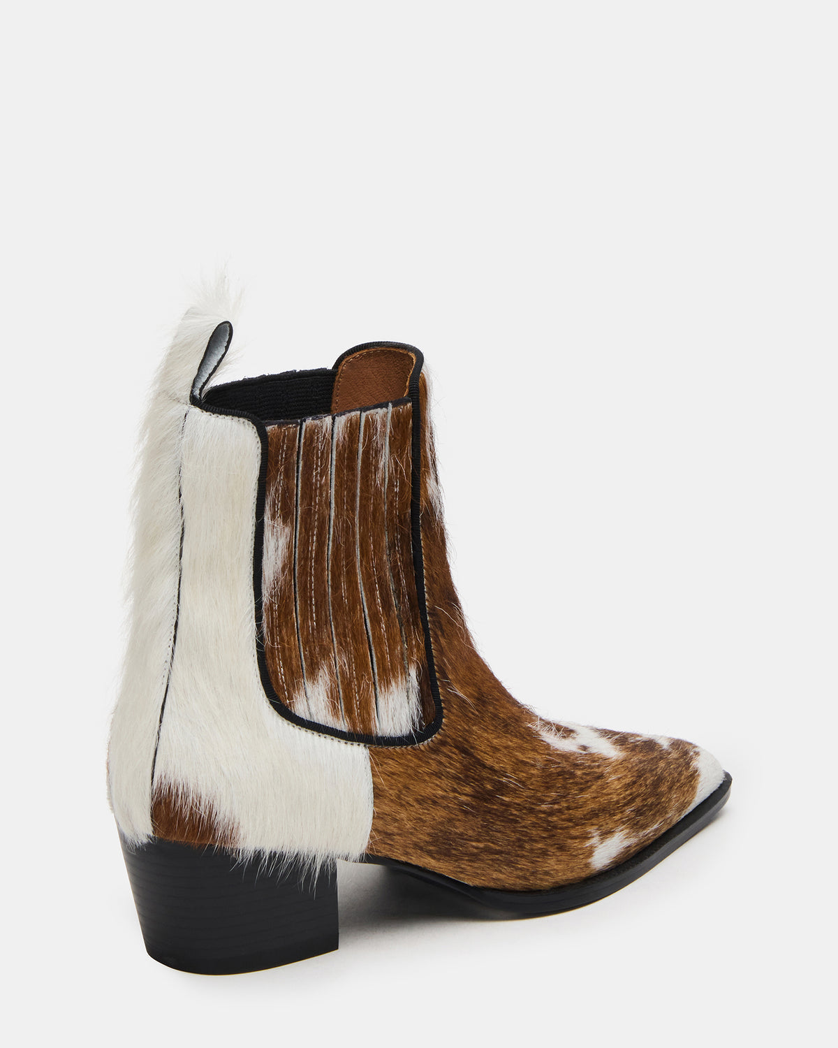 ALFONSA Brown Multi Chelsea Block Heel Women's Ankle Boot - Steve Madden
