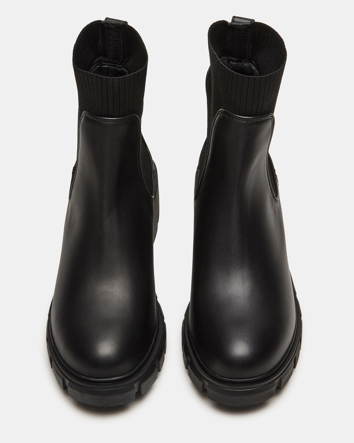 HUTCHH20 Black Water-Resistant Lug Sole Ankle Boot | Women's Booties - Steve Madden