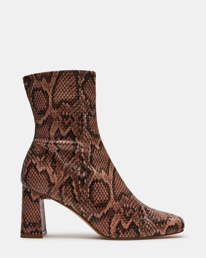 HUSH Snake Square Toe Bootie | Women's Ankle Boots - Steve Madden