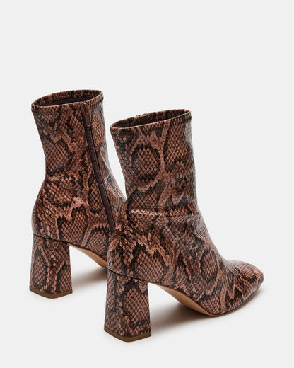 HUSH Snake Square Toe Bootie | Women's Ankle Boots - Steve Madden