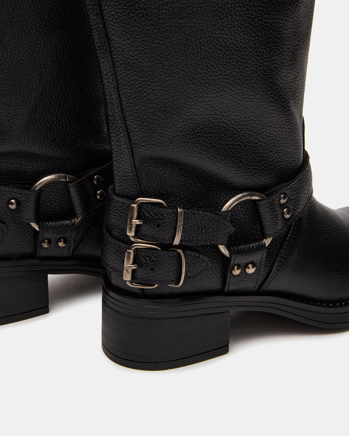ASTOR Black Leather Wide Calf Knee-High Women's Boot - Steve Madden