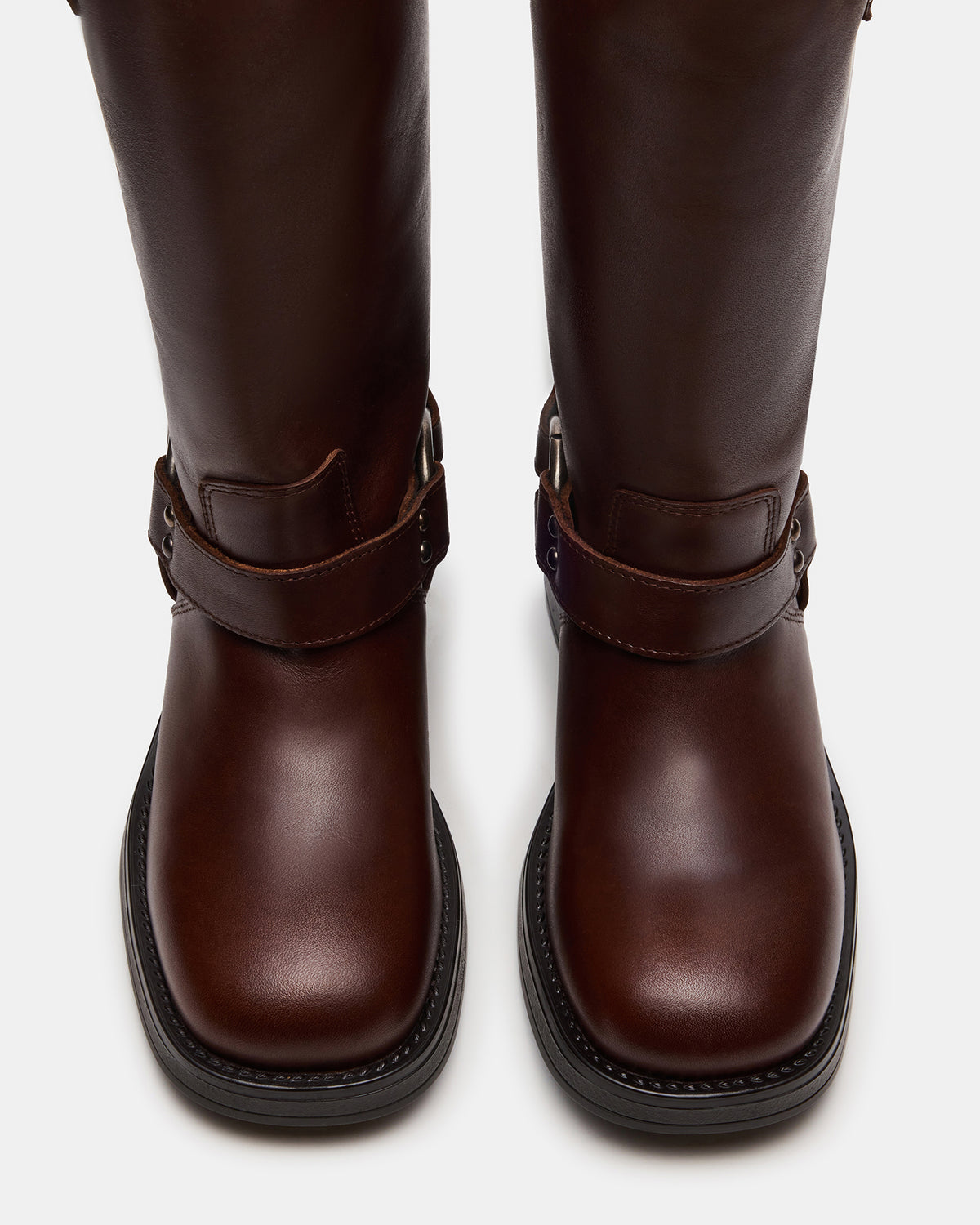 ASTOR Brown Leather Wide Calf Knee-High Women's Boot - Steve Madden