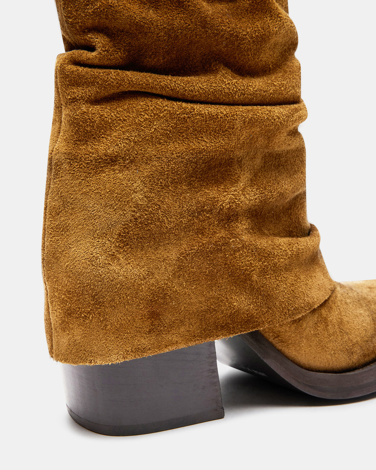 PIA Chestnut Suede Cuffed Boot | Women's Booties - Steve Madden
