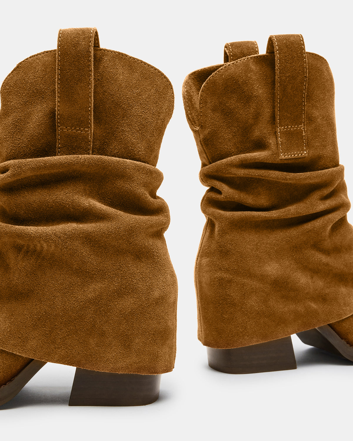 PIA Chestnut Suede Cuffed Boot | Women's Booties - Steve Madden