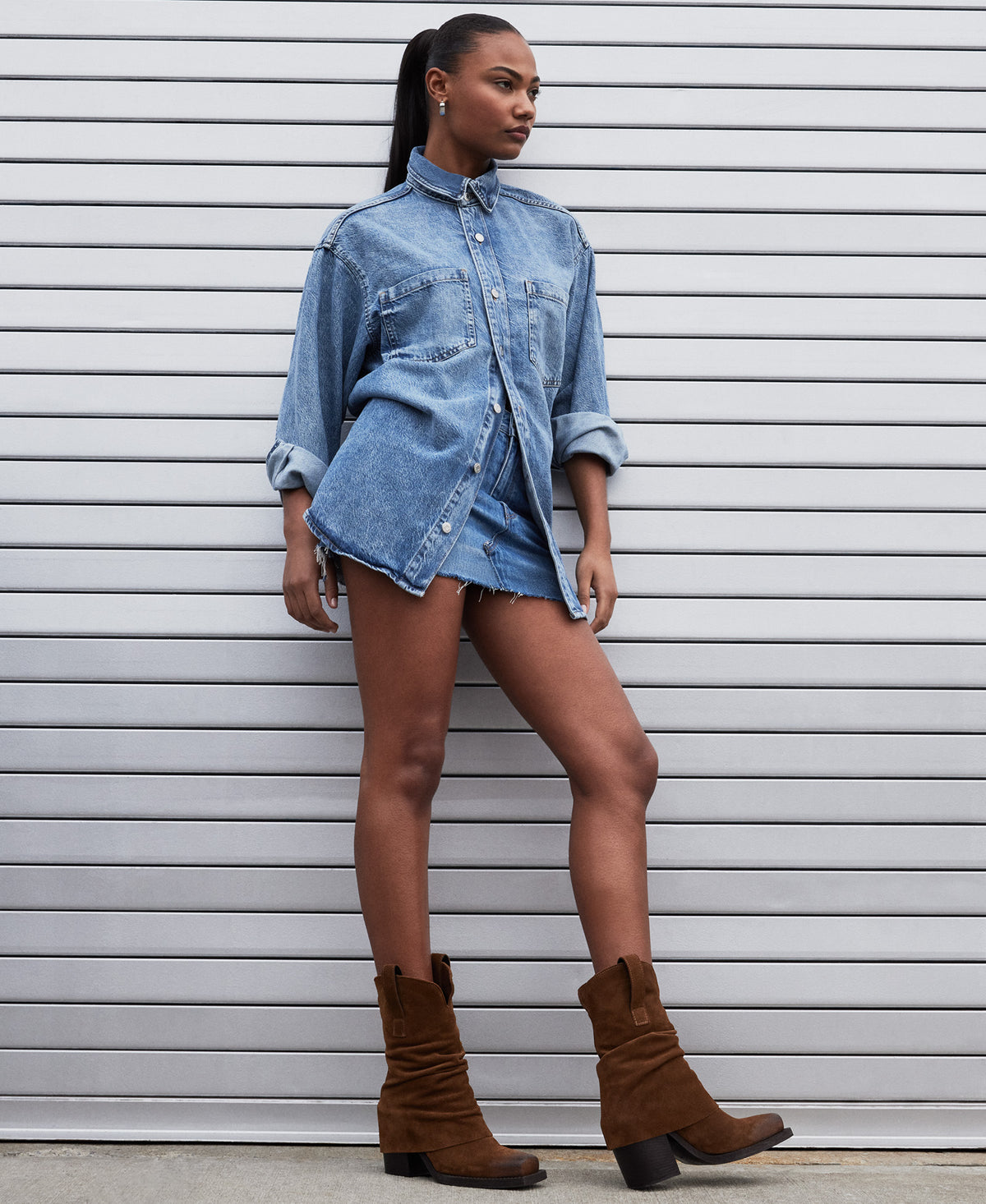 PIA Chestnut Suede Cuffed Boot | Women's Booties - Steve Madden