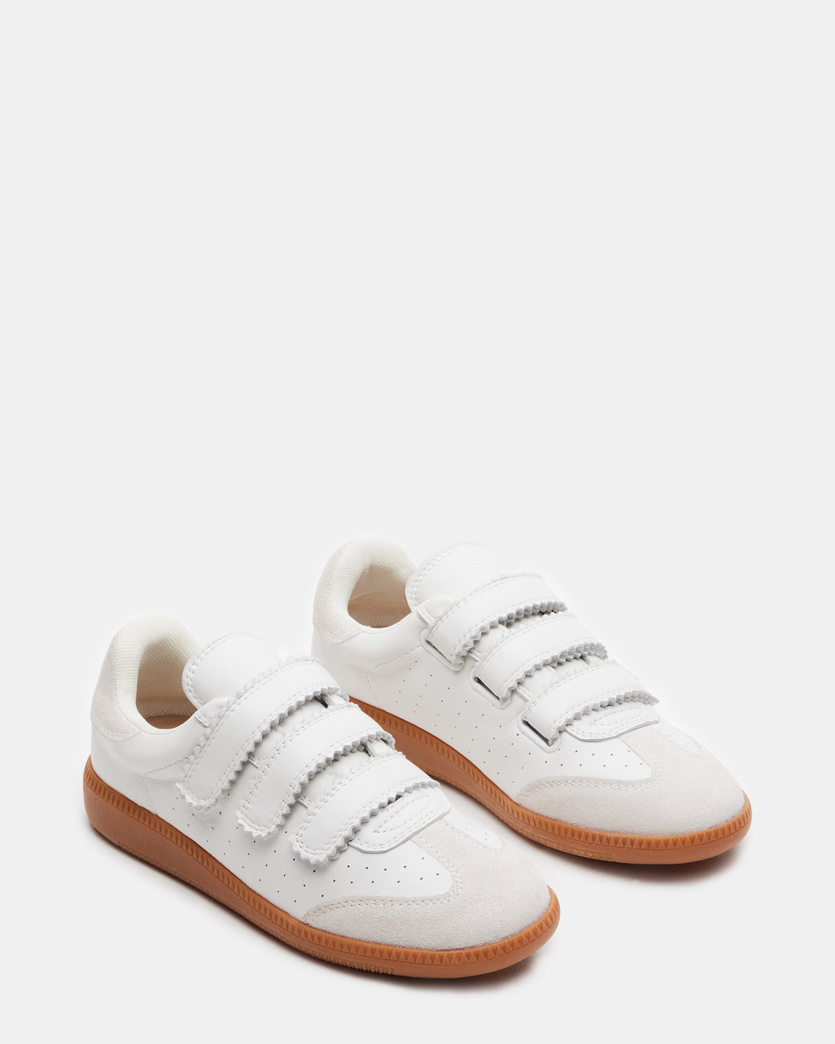 MOMENTUM White Velcro Low-Top Sneaker | Women's Sneakers - Steve Madden