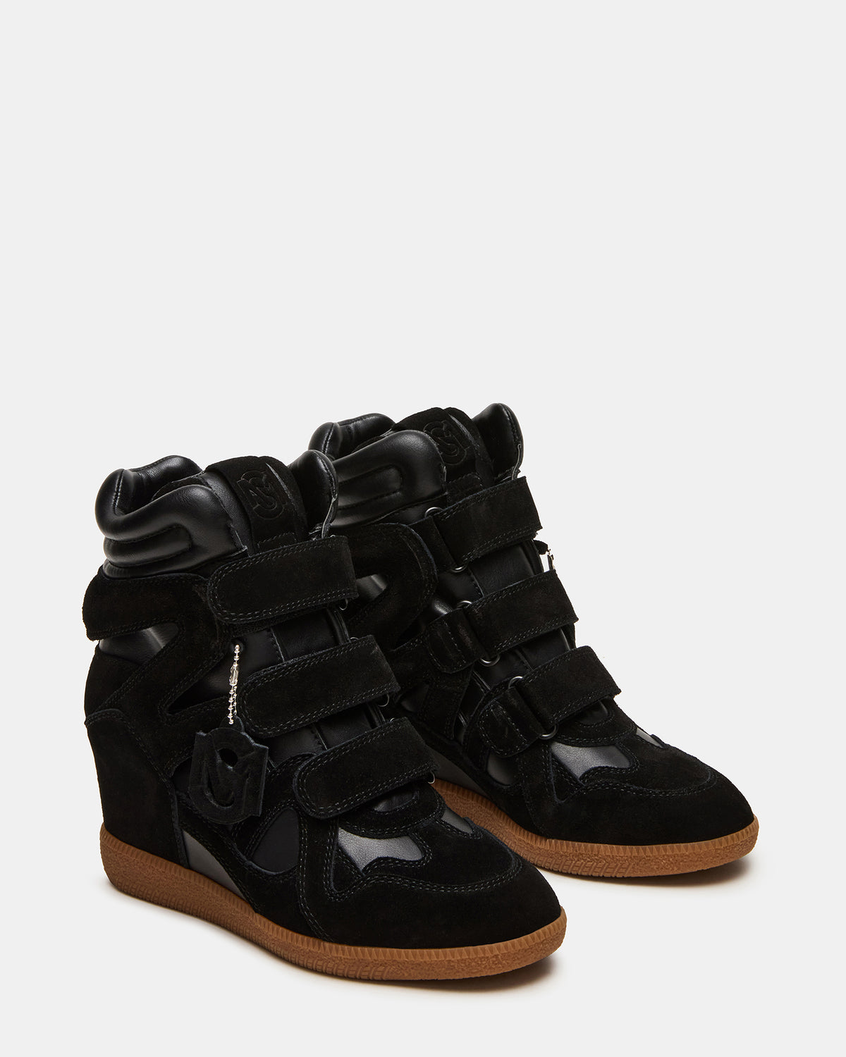MAVIS Black Suede High-Top Velcro Women's Sneaker - Steve Madden