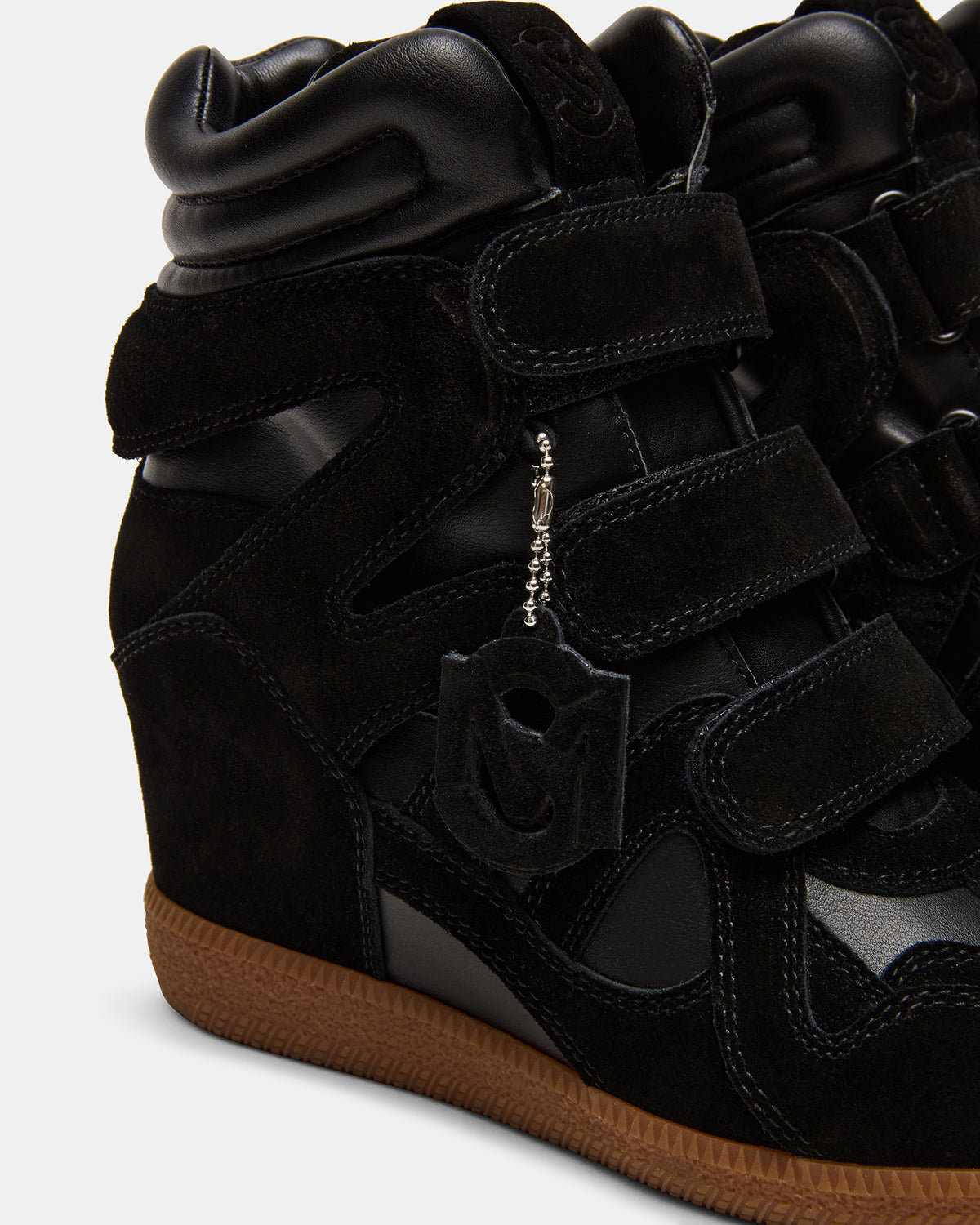 MAVIS Black Suede High-Top Velcro Women's Sneaker - Steve Madden