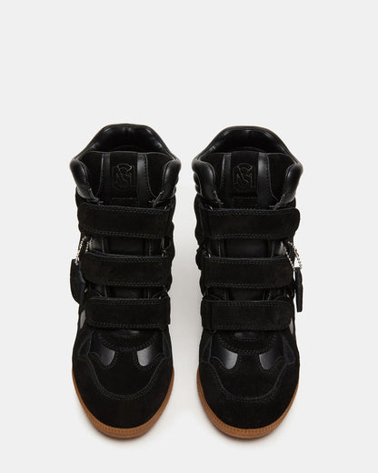 MAVIS Black Suede High-Top Velcro Women's Sneaker - Steve Madden