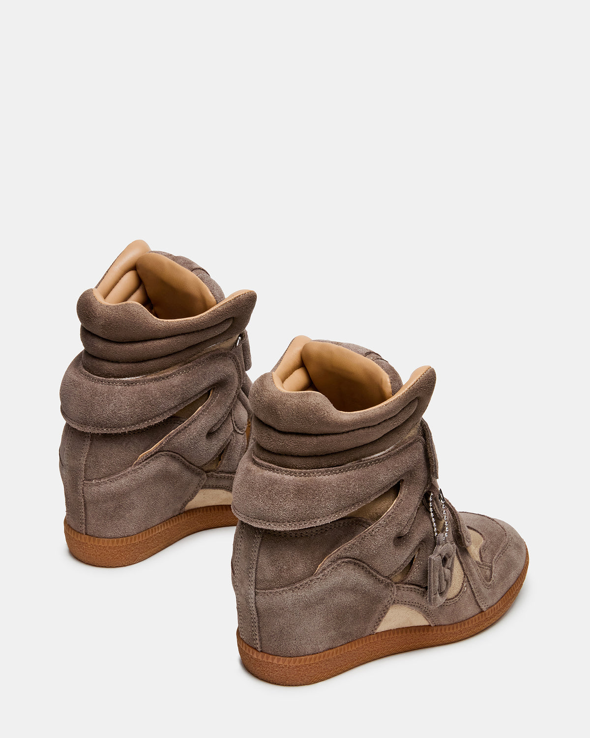 MAVIS Taupe Suede High-Top Velcro Women's Sneaker - Steve Madden