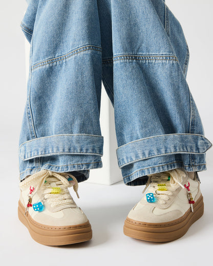 DODGE CHARM Bone Multi Low-Top Platform Women's Sneaker - Steve Madden