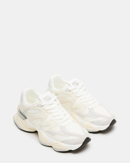 SEBI White Multi Low-Top Lace-Up Women's Sneaker - Steve Madden