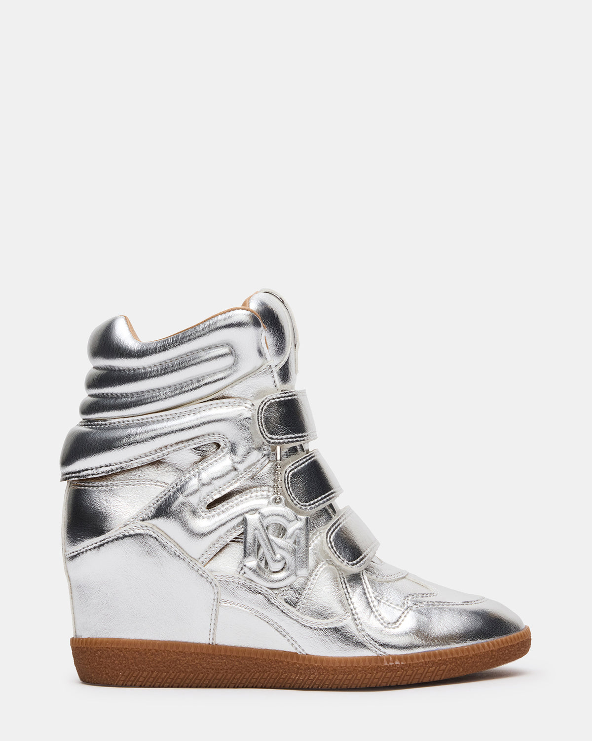 MAVIS Silver High-Top Velcro Women's Sneaker - Steve Madden