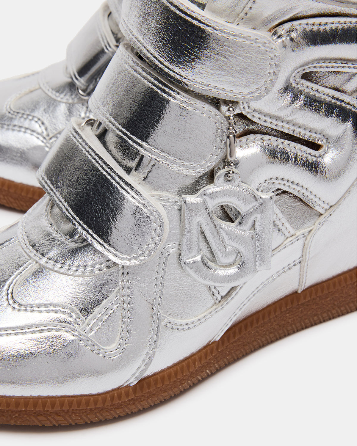 MAVIS Silver High-Top Velcro Women's Sneaker - Steve Madden