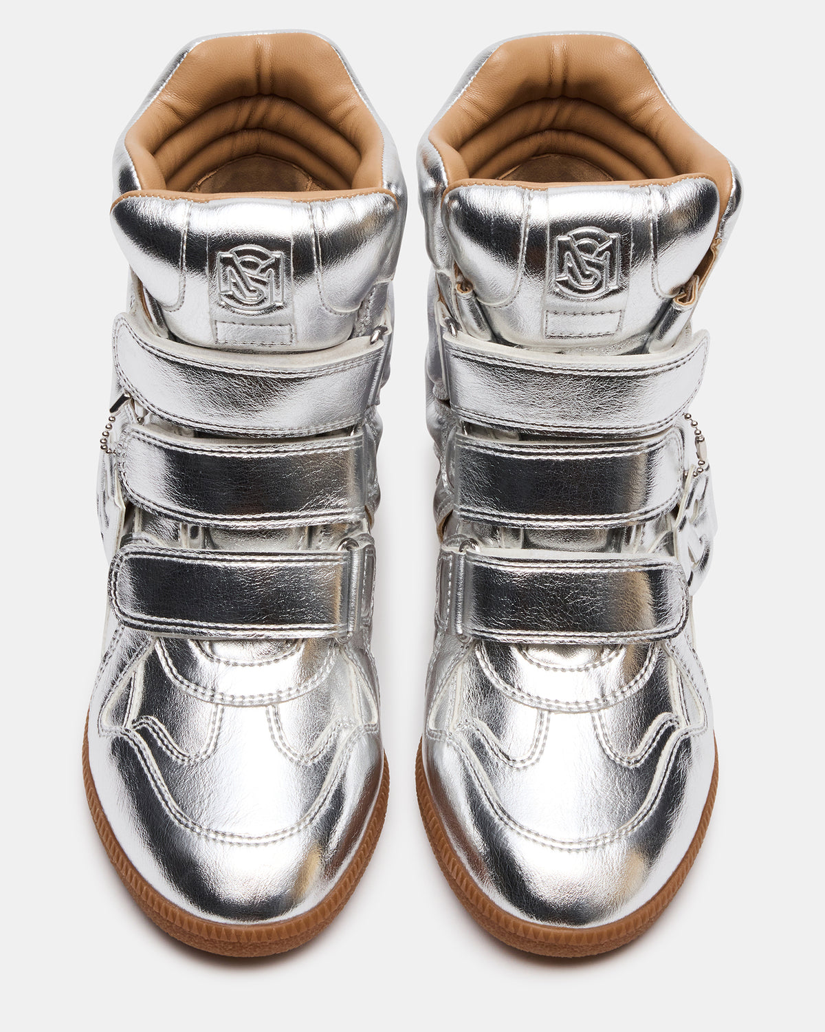 MAVIS Silver High-Top Velcro Women's Sneaker - Steve Madden