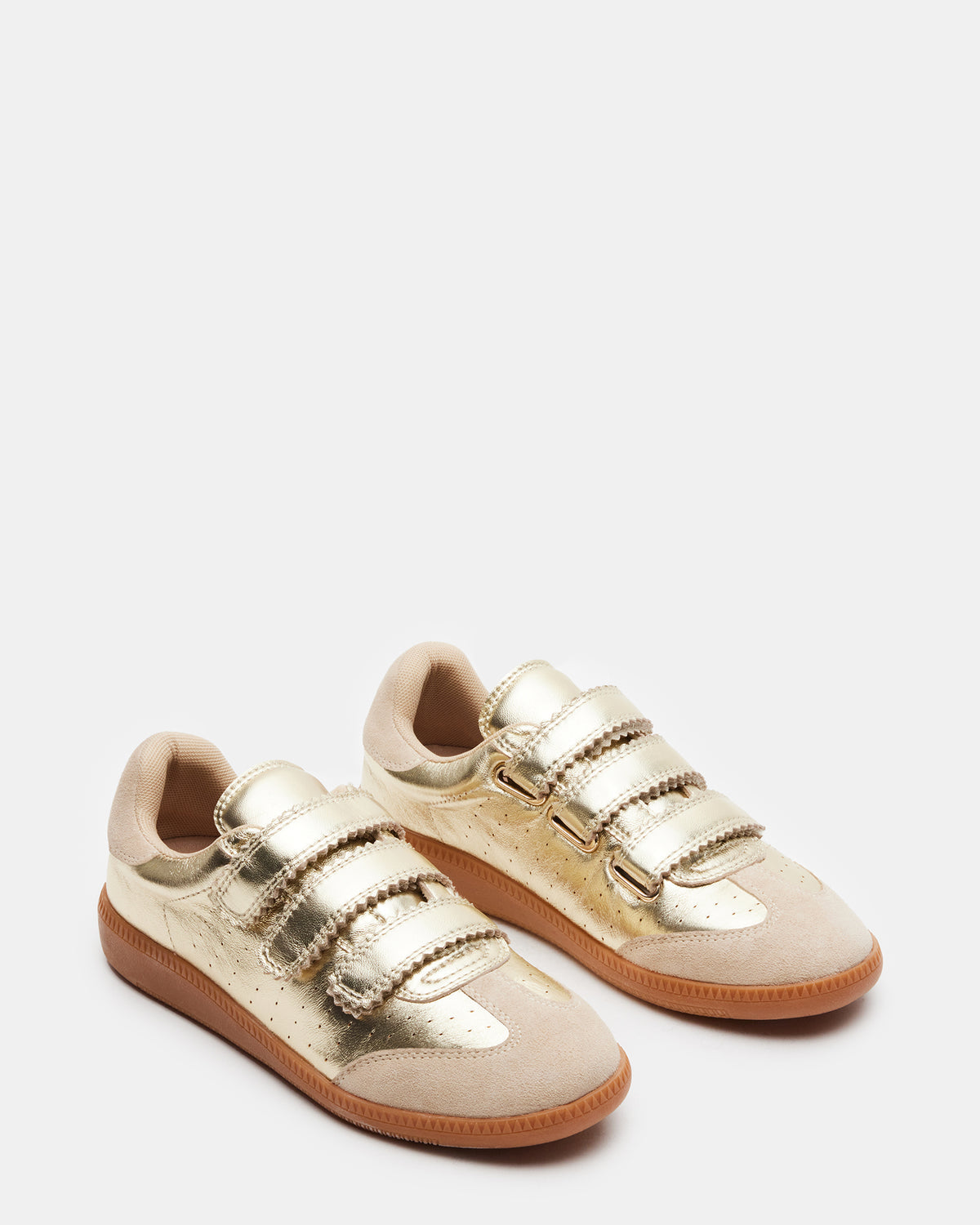MOMENTUM Gold Velcro Low-Top Women's Sneakers - Steve Madden