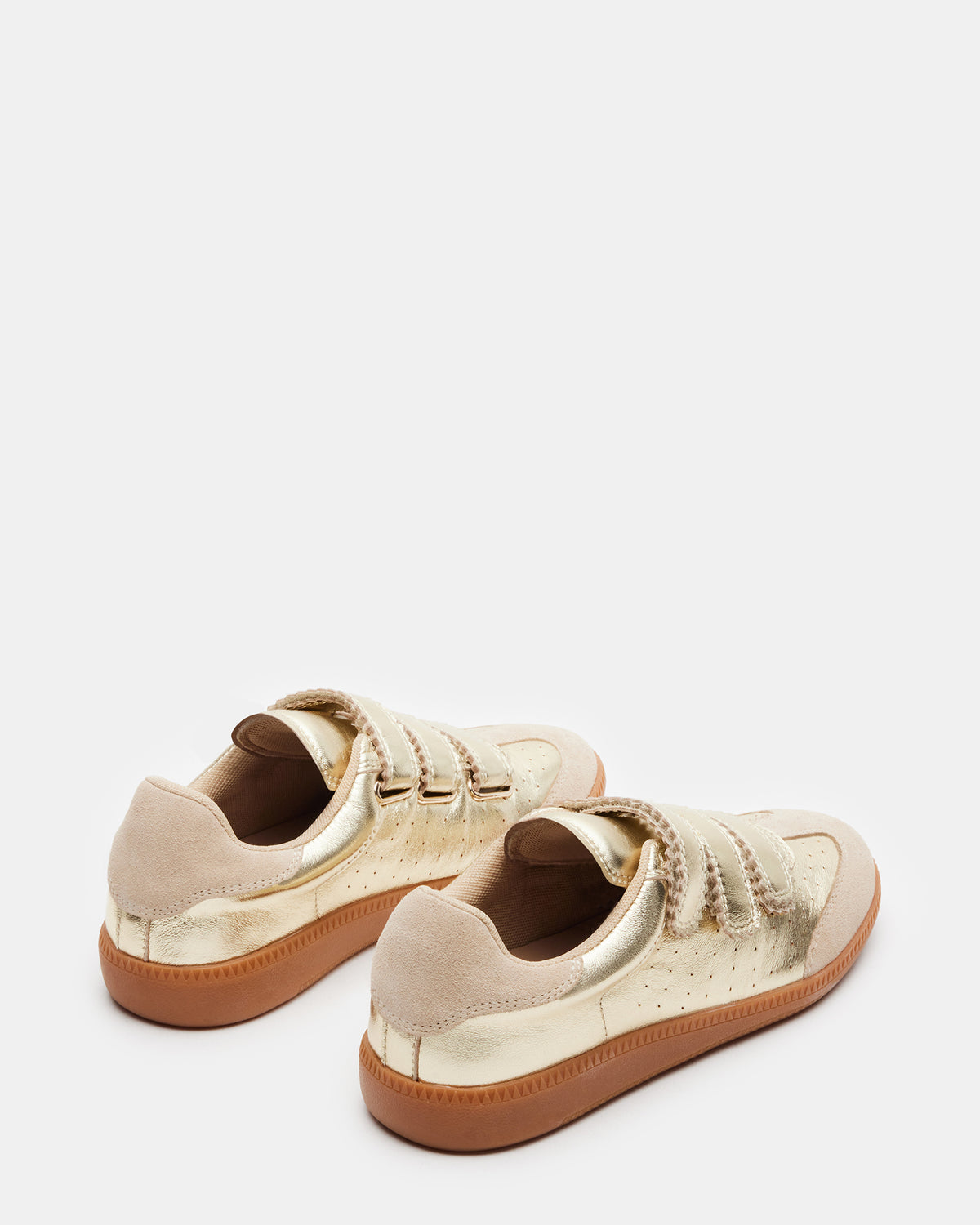 MOMENTUM Gold Velcro Low-Top Women's Sneakers - Steve Madden