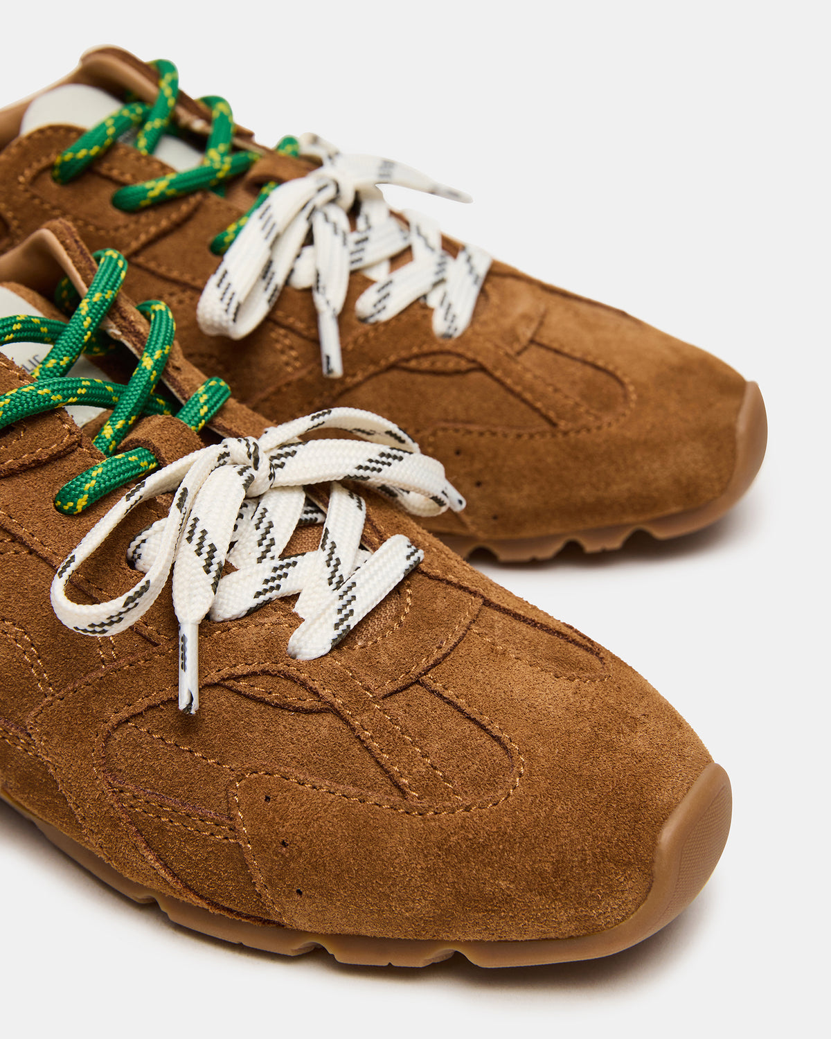 AZIEL Camel Suede Low-Top Lace-Up Women's Sneakers - Steve Madden