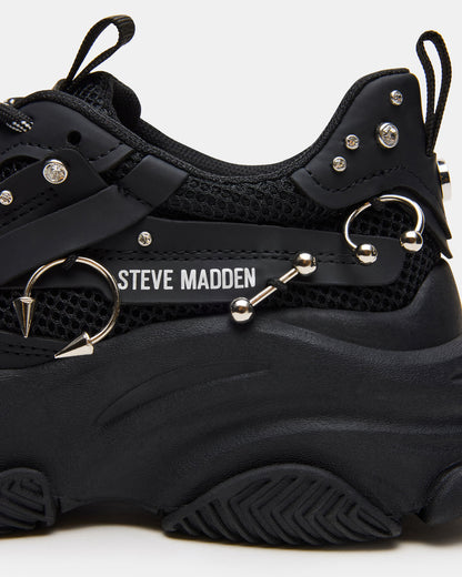 POSSESSION Piercing Black Platform Lace-Up Women's Sneaker - Steve Madden