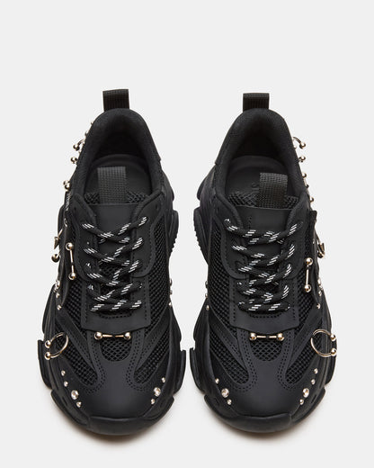 POSSESSION Piercing Black Platform Lace-Up Women's Sneaker - Steve Madden
