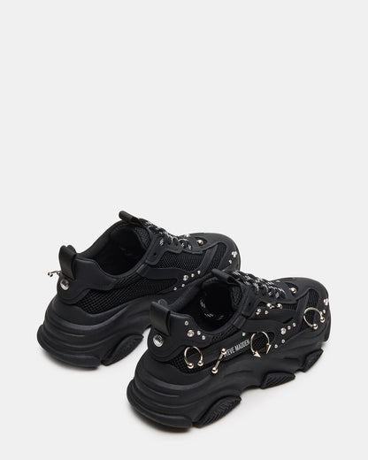 POSSESSION Piercing Black Platform Lace-Up Women's Sneaker - Steve Madden
