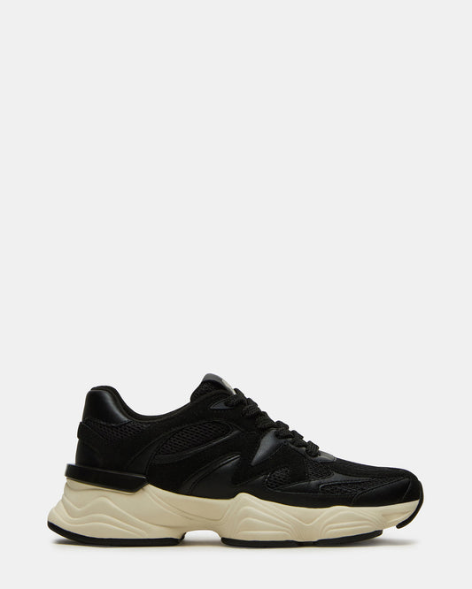 SEBI Black Low-Top Lace-Up Women's Sneaker - Steve Madden