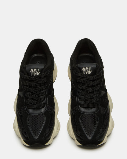 SEBI Black Low-Top Lace-Up Women's Sneaker - Steve Madden