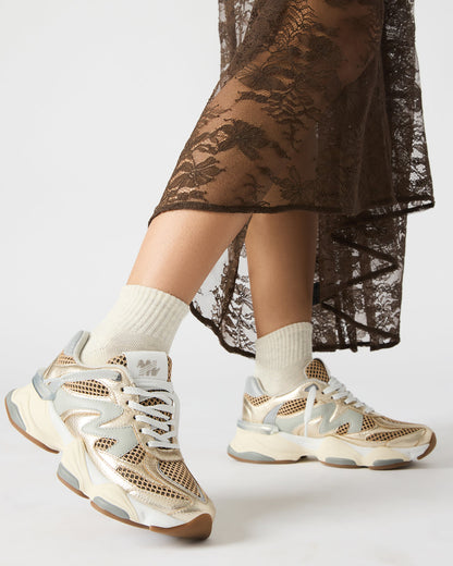SEBI Gold Multi Low-Top Lace-Up Women's Sneaker - Steve Madden