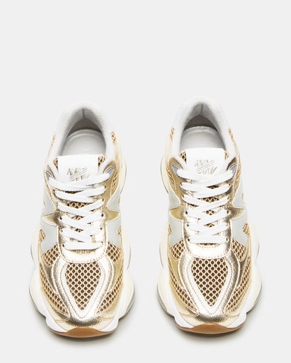 SEBI Gold Multi Low-Top Lace-Up Women's Sneaker - Steve Madden