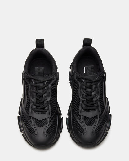 POSSESSION Black Platform Lace-Up Women's Sneaker - Steve Madden