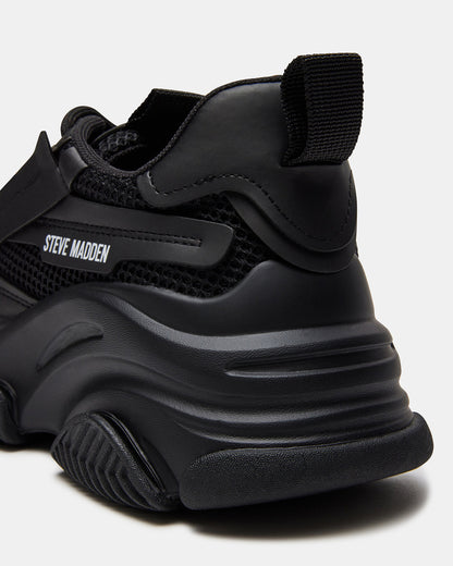 POSSESSION Black Platform Lace-Up Women's Sneaker - Steve Madden