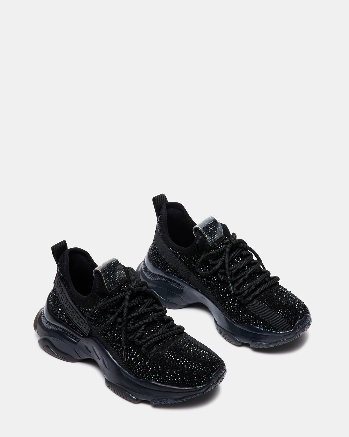 MAXIMA Black Rhinestones Women's Sneakers - Steve Madden