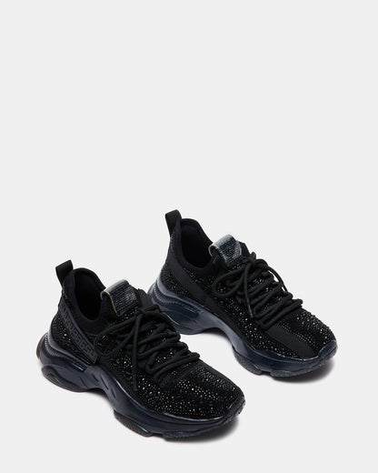 MAXIMA Black Rhinestones Women's Sneakers - Steve Madden