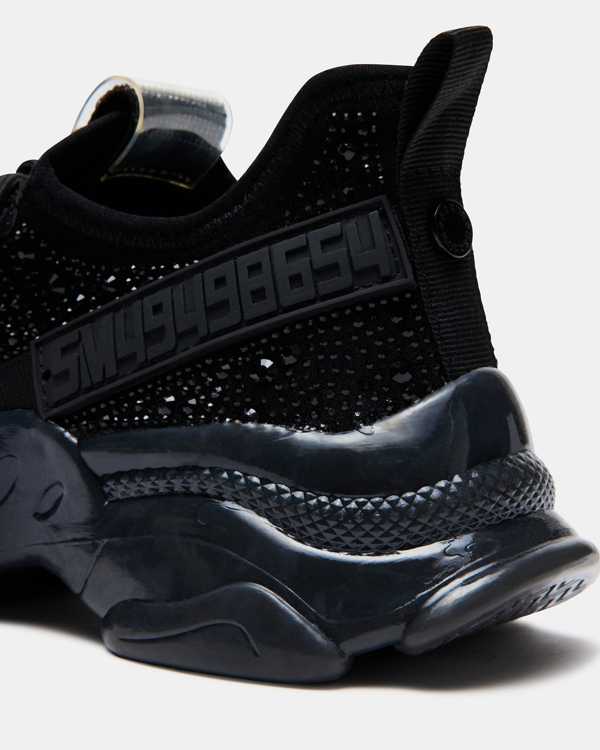 MAXIMA Black Rhinestones Women's Sneakers - Steve Madden