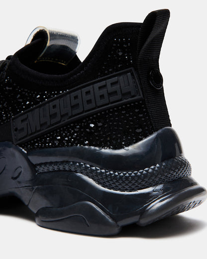 MAXIMA Black Rhinestones Women's Sneakers - Steve Madden
