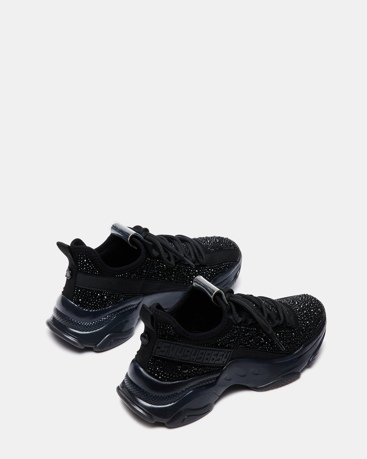 MAXIMA Black Rhinestones Women's Sneakers - Steve Madden