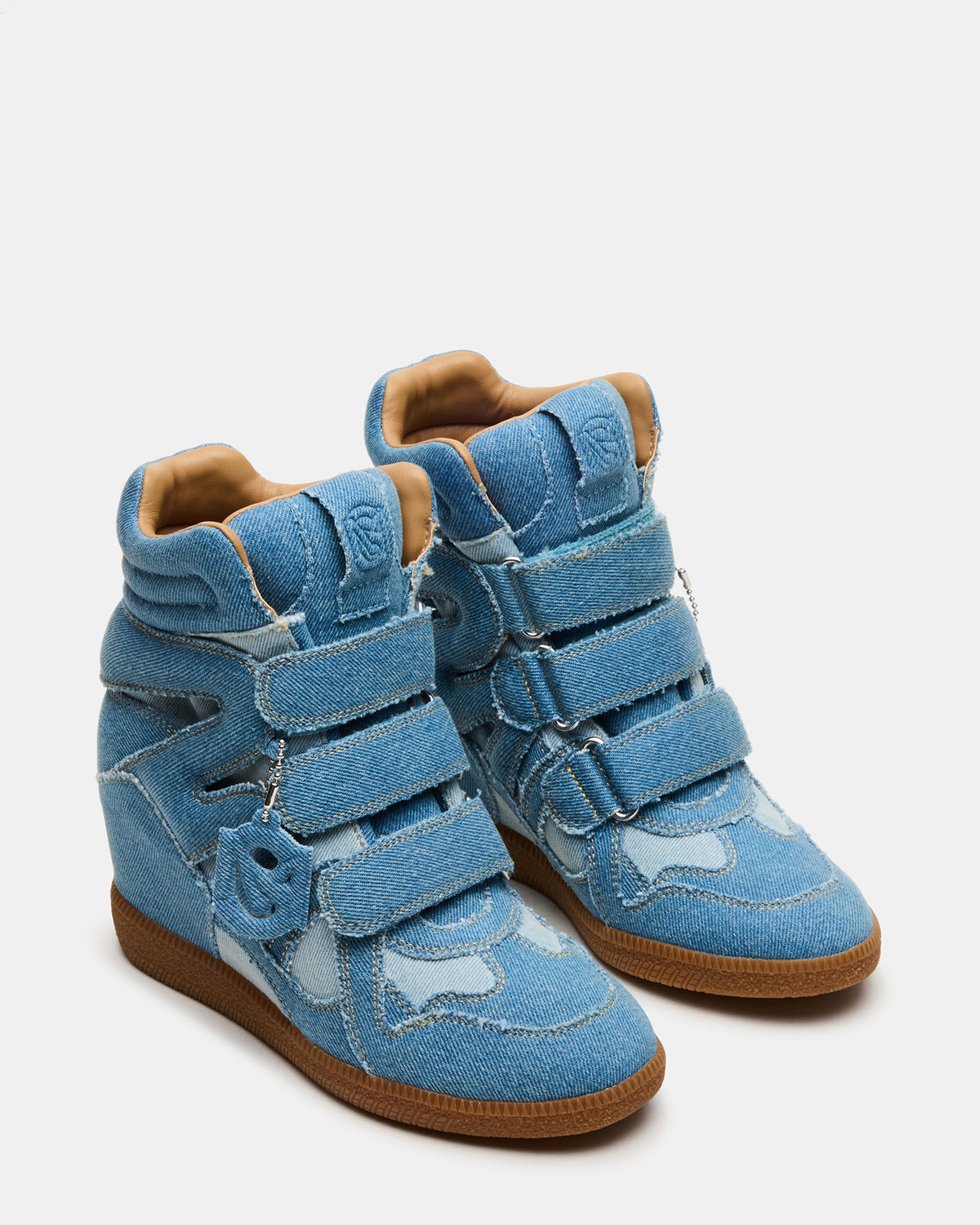 MAVIS Denim Multi High-Top Velcro Women's Sneaker - Steve Madden