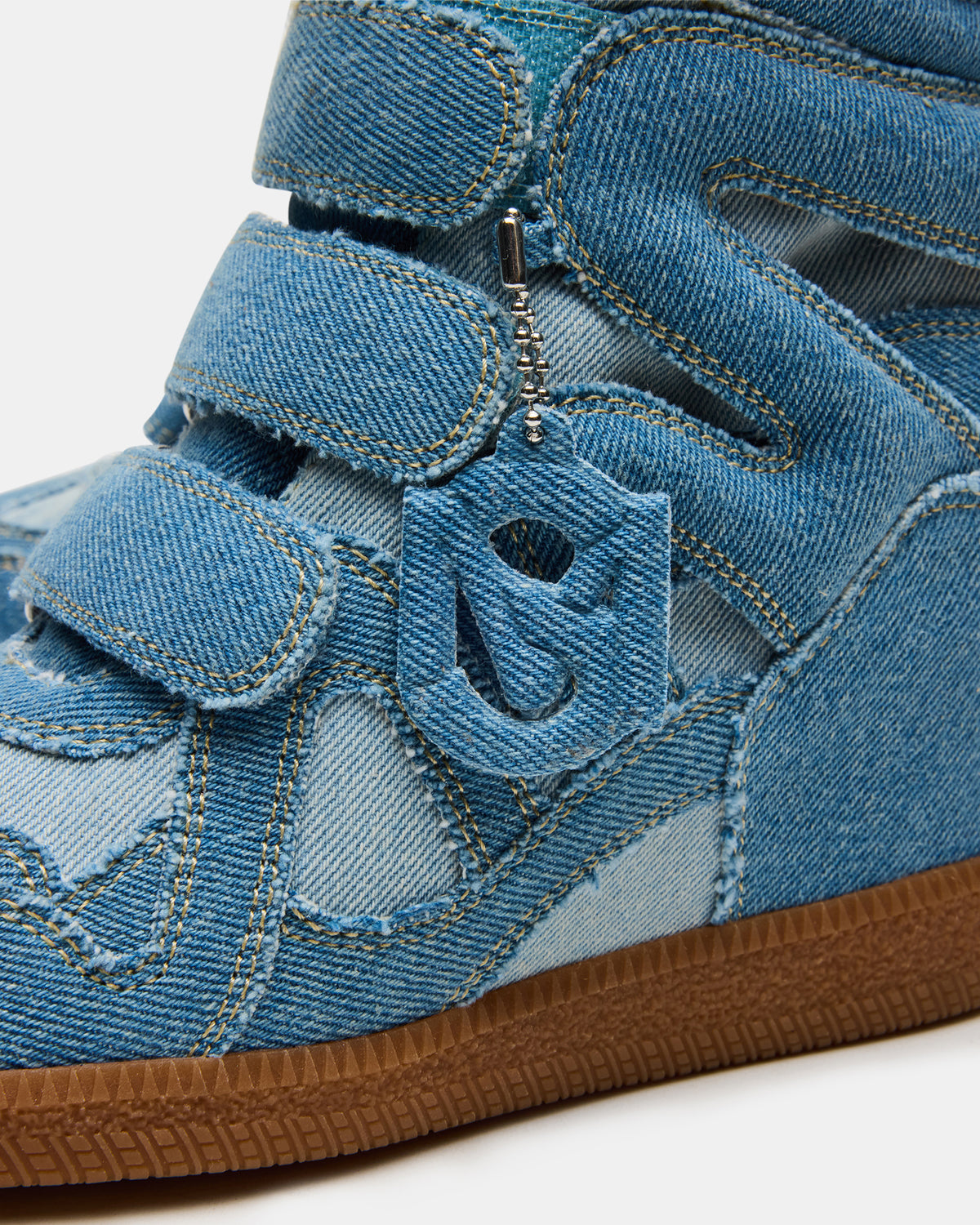 MAVIS Denim Multi High-Top Velcro Women's Sneaker - Steve Madden